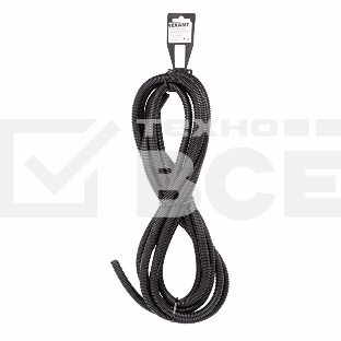 Трубa автомобильная гофрированная ПП, Ø9,8 мм, разрезная, бухта 5 м/уп.