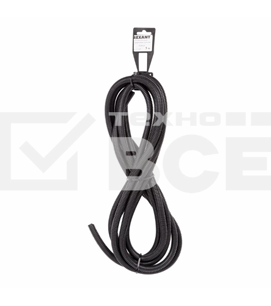 Трубa автомобильная гофрированная ПП, Ø9,8 мм, разрезная, бухта 5 м/уп.