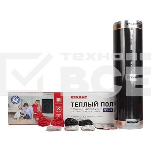 Пленочный теплый пол REXANT Optima 150 8 м²/0,5 х 16 м/1200 Вт