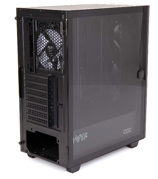 Компьютерный корпус Hiper DCB черный без БП ATX 1x120mm 1x140mm 1xUSB2.0 1xUSB3.0 audio bott PSU