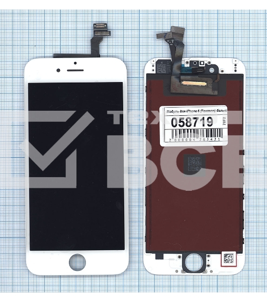 Дисплей для Apple iPhone 6 в сборе с тачскрином (Foxconn) белый