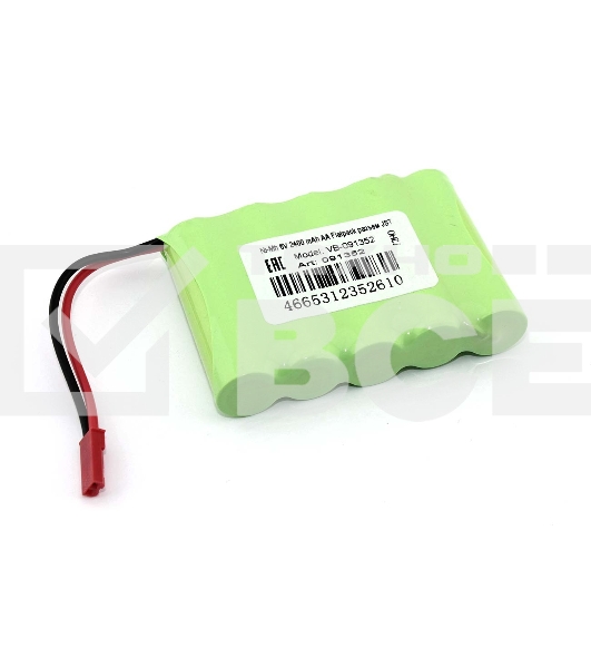 Аккумулятор Ni-Mh 6V 2400 mAh AA Flatpack разъем JST