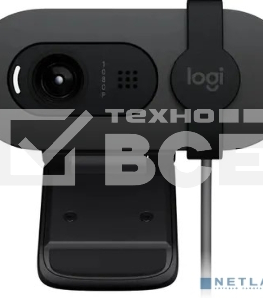 Веб-камера Logitech Webcam Brio 100, 1920x1080, GRAPHITE, защитная шторка, 960-001585