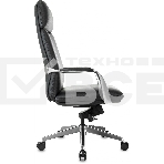 Кресло руководителя Бюрократ _VEGA черный кожа крестов. алюминий, фото3