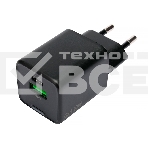 Зарядное устройство Cablexpert MP3A-PC-62, 20Вт GaN, 3А, QC4.0/PD, 1xUSB, 1xType-C, черный, пакет, фото2