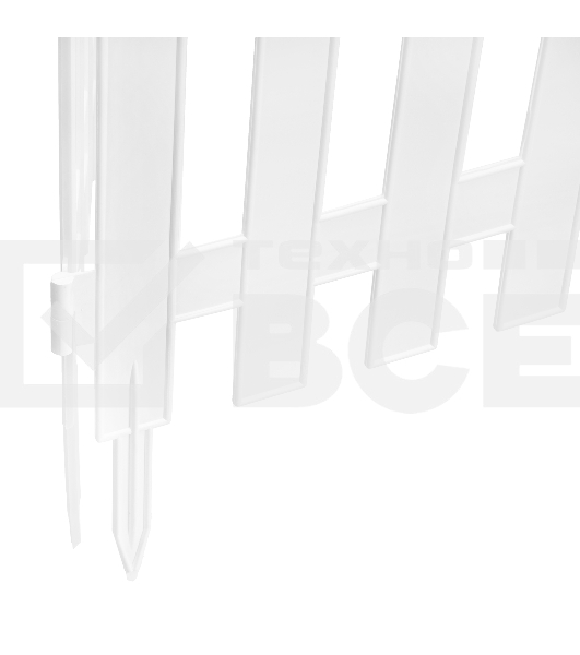 Забор декоративный Palisad 36х300 см, белый,