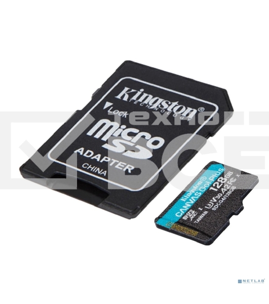 Флеш карта microSDXC 128Gb Kingston SDCG4/128Gb Canvas Go! Plus V30 A2 + adapter