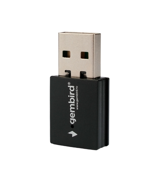 Сетевой адаптер WiFi+Bluetooth Gembird WNP-UA-013 900 Мбит, 2.4/5 ГГц, 2 антенны, USB, 802.11b/a/g/n/ac/ax, AIC8800M80