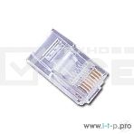 Вилка RJ-45 (8P8C) PLUG3UP6/10 универсальная кат.5e, контакты 6 микродюймов