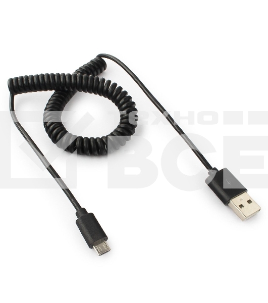 Кабель Cablexpert USB 2.0 Pro, AM/microBM 5P, 1.8м, витой, черный, пакет (CC-mUSB2C-AMBM-6)