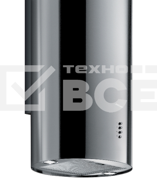 Вытяжка каминная Jet Air PIPE IX/A/43 / 43 см, 1200 куб.м., кнопочное управление, нержавеющая сталь