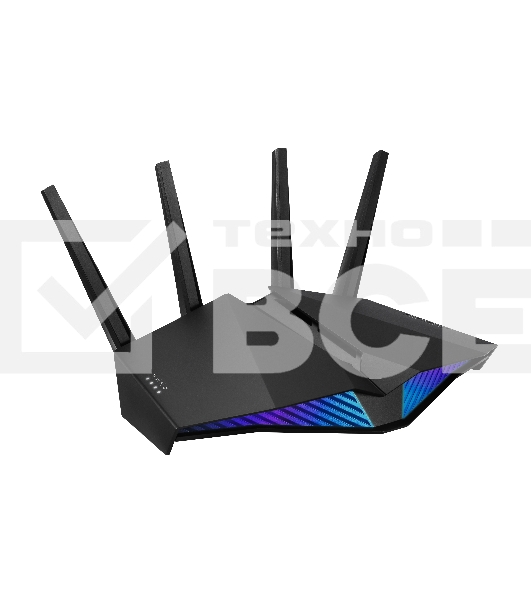 Роутер ASUS RT-AX82U роутер 802.11b/g/n/ac/ax, до 574 + 4804Мбит/c, 2,4 + 5 гГц, 4 антенны, USB, GBT LAN ; 90IG05G0-MO3R10