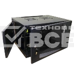 Шкаф настенный Lanmaster Next TWT-CBWNG-6U-6X6-BK 6U 550x600мм пер.дв.стекл съемные бок.пан. 60кг черный, фото2