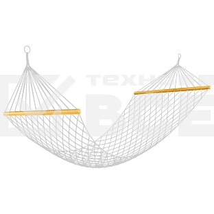 Ecos Гамак-сетка (хлопок) Ham-20 с деревянной планкой, р-р 200х80 см