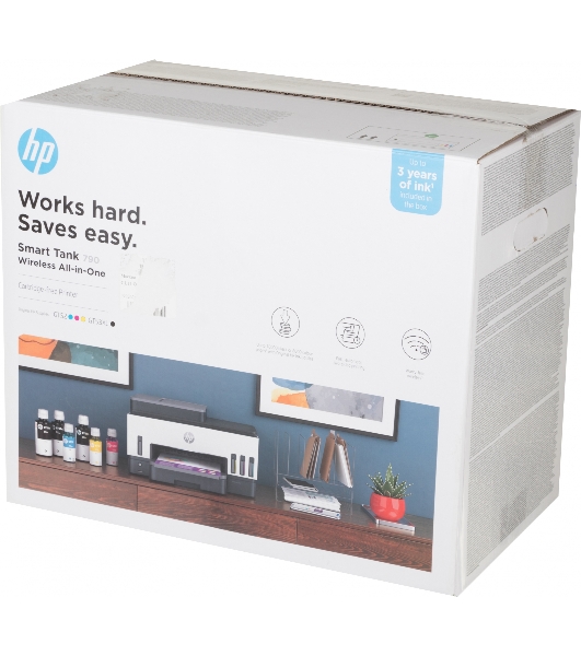 МФУ струйное HP Smart Tank 790 (4WF66A), A4, цветной, печ. до 15 стр/мин. (ч/б) до 9 стр/мин. (цвет), 1200 x 1200 dpi (ч/б печать, скан.) 1200 x 4800 dpi (цвет), USB, Wi-Fi, BlueTooth, Air Print, Mopria