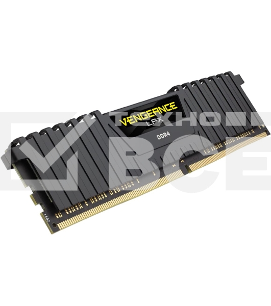 Оперативная память Corsair Vengeance LPX, DDR4, 16GB (2x8GB), 3200MHz, CL16, с радиаторами, черный