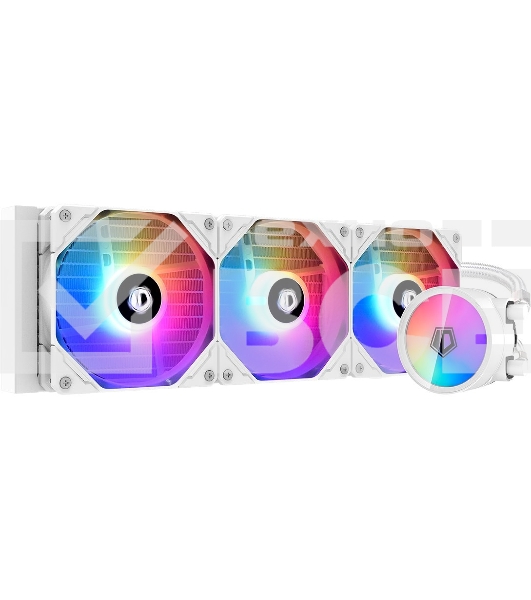 Комплект жидкостного охлаждения ID-COOLING ZOOMFLOW 360 XT SNOW LGA20XX/LGA115X/AM4/AM3/+/AM2/+/FM2/+/FM1(4шт/кор,TDP 350W, cнежно-белый, ARGB FAN and PUMP, PWM, TRIPLE FAN 120mm) RET