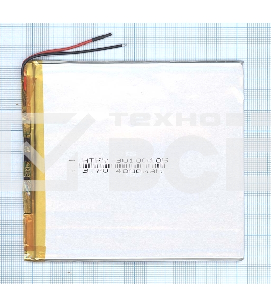 Аккумулятор Li-Pol (батарея) 3*100*105мм 2pin 3.7V/4000mAh