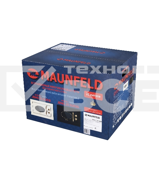 Микроволновая печь встраиваемая Maunfeld JBMO.20.5GRBG черный, 20 л, 700 Вт, переключатели - поворотный механизм
