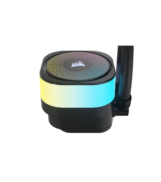 Система жидкостного охлаждения Corsair iCUE LINK TITAN 240 RX RGb (240мм, черный, RGb/ Fans: 2x120мм, 73.5CFM, 36dBA, 2100RPM/ S: 1851, 1700, AM5, AM4)