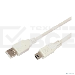 Кабель mini USB (male) штекер - USB-A (male) штекер, длина 3 метра, серый (PE пакет)  18-1136  Rexant, фото3
