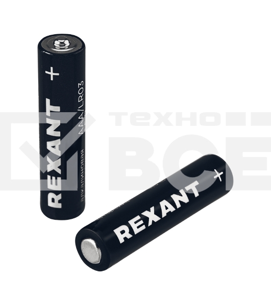 Батарейка алкалиновая Rexant AAA/LR03 мизинчиковая 1,5В блистер 24 шт.
