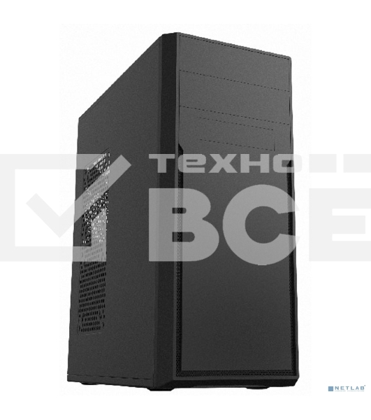 Компьютерный корпус c блоком питания 500 Ватт/ Case Foxline FL-302-FZ500R ATX case, black, w/PSU 500W 12cm, w/2xUSB 2.0, w/pwr cord, w/o FAN