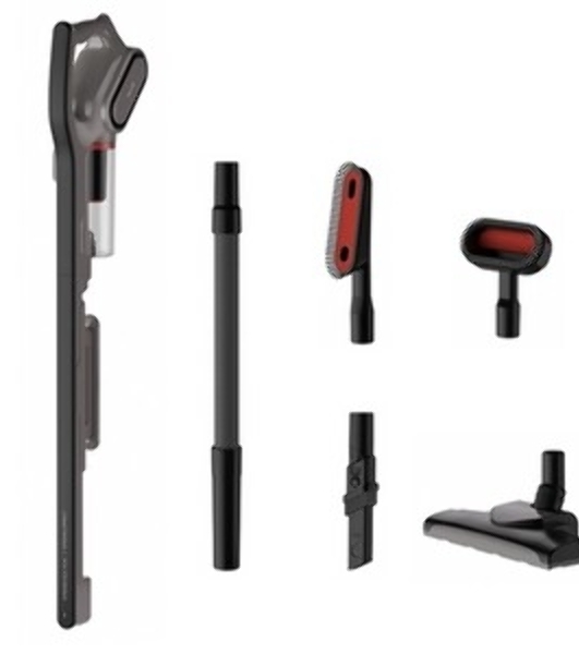 Пылесос вертикальный DEERMA Combo DX700S серый/черный, питание от сети, 210 Вт, уборка сухая, пылесборник 0.8 л