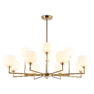 Люстра Ambrella light LH53019/12 BS/FR латунь/белый матовый G9*12 max 40W D910*680