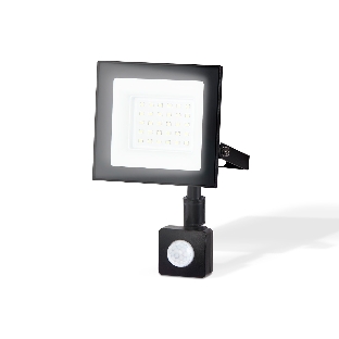 Прожектор светодиодный с датчиком движения Ambrella light ST8113 BK черный IP65 LED 6500K 30W 134*116*26