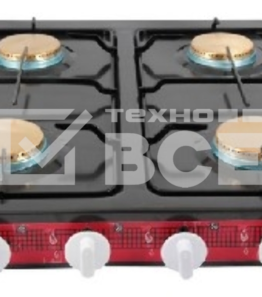 Газовая плита Energy EN-004B (ШхВхГ)545х90х510 мм. 4 газ. конфорки. Рабочая поверхность эмаль. Цвет черный.