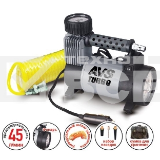 Компрессор автомобильный Turbo AVS KS 450 L 250Вт 12В 14А 45л/мин 10Атм