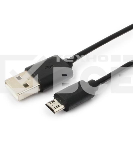Кабель Cablexpert USB 2.0 Pro, AM/microBM 5P, 1.8м, витой, черный, пакет (CC-mUSB2C-AMBM-6)