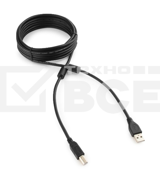 Кабель Gembird/Cablexpert CCF2-USB2-AMBM-15 USB 2.0 Pro Кабель , AM/BM, 4.5м, экран,2феррит.кольца, черный, пакет
