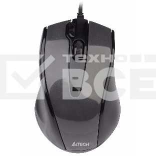 Мышь проводная A4Tech N-500F серый глянец/черный, 1200 dpi, USB, кнопки - 4