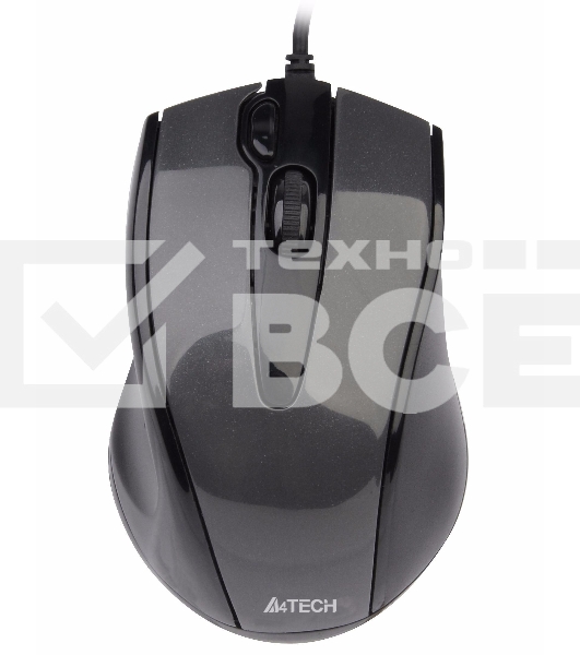 Мышь проводная A4Tech N-500F серый глянец/черный, 1200 dpi, USB, кнопки - 4