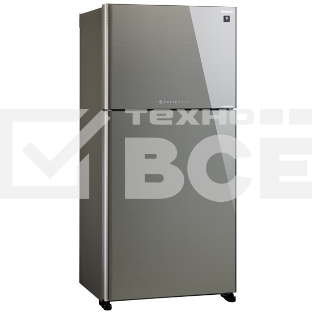 Холодильник Sharp SJ-XG60PGSL серебристый двухкамерный 422/178 л морозилка сверху, No Frost