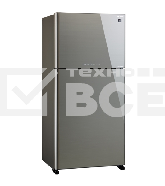 Холодильник Sharp SJ-XG60PGSL серебристый двухкамерный 422/178 л морозилка сверху, No Frost