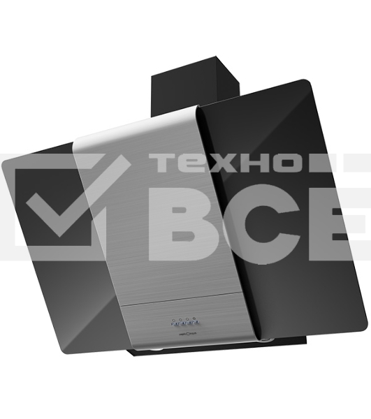 Вытяжка каминная Krona Talli 900 inox/black glass 3P нержавеющая сталь/черный управление: кнопочное (1 мотор)