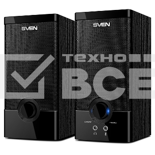 Колонки Sven SPS-603 черный {USB-порт ПК, ноутбука или адаптер 5V DC}