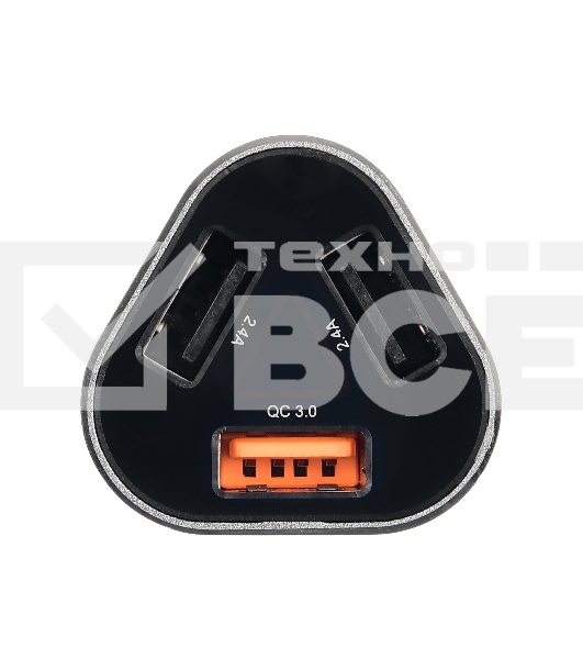 Автомобильная зарядное устройство ACD ACD-C233-X3B черный 23Вт, 3xUSB 1QC+2Smart, 3.6~12В, 3А RTL {120}