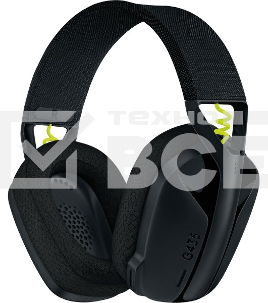 Наушники с микрофоном Logitech G435 черный/желтый накладные Radio оголовье (981-001050)