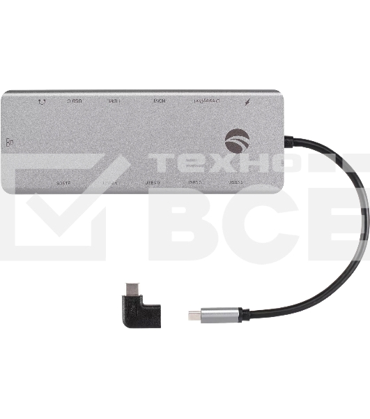 Usb концентратор TypeC -->(2HDMI+DP)4K*60Hz+3USB3.0+TC+USB2.0+RJ45+SD+TF+PD+audio+TCадаптер