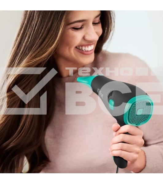 Фен Kitfort КТ-3222 2000Вт черный/бирюзовый