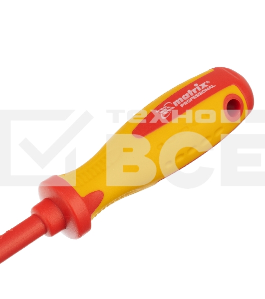 Отвертка Matrix Insulated, SL5,5 x 125 мм, CrMo, до 1000 В, двухкомп. рукоятка