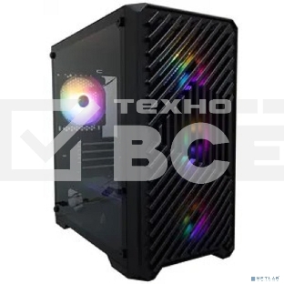 Компьютерный корпус 1STPLAYER TRILOBITE T5 Black / mATX, TG / 4x120mm LED fans inc. / T5-BK-4F1
