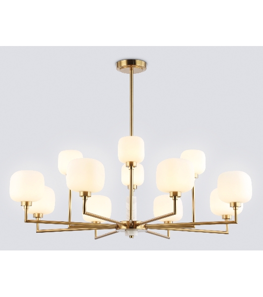 Люстра Ambrella light LH53019/12 BS/FR латунь/белый матовый G9*12 max 40W D910*680