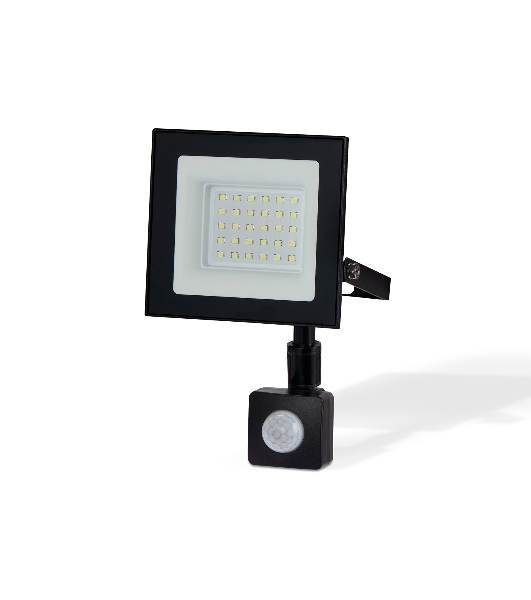 Прожектор светодиодный с датчиком движения Ambrella light ST8113 BK черный IP65 LED 6500K 30W 134*116*26