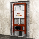 Инсталляция BAU PRO для подвесного унитаза, клавиша смыва из стекла BAU Dream дизайнерская, черная, фото5