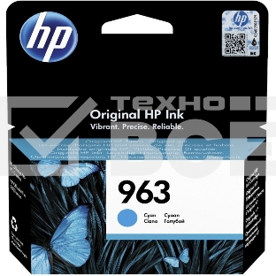 Картридж струйный HP 963 3JA23AE голубой (700 стр) для HP OfficeJet Pro 901x/902x